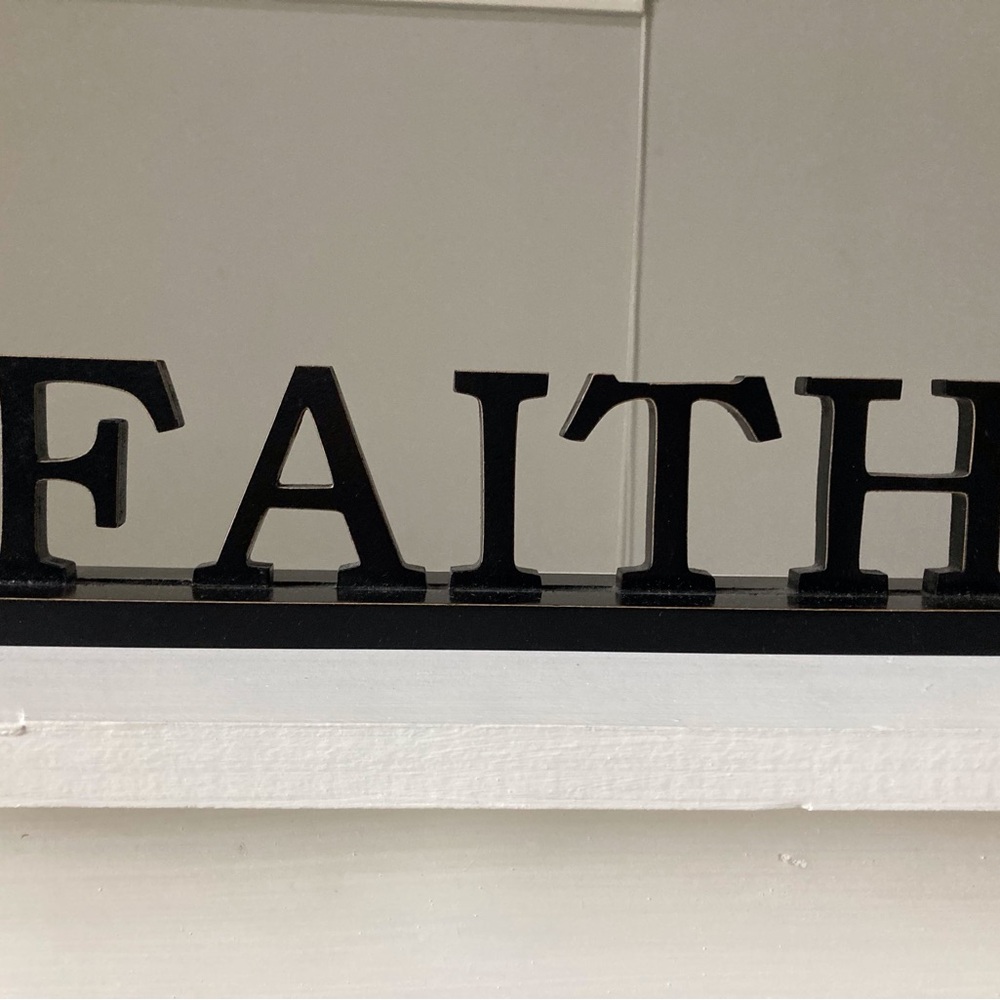 Black WoodenFaith Sign